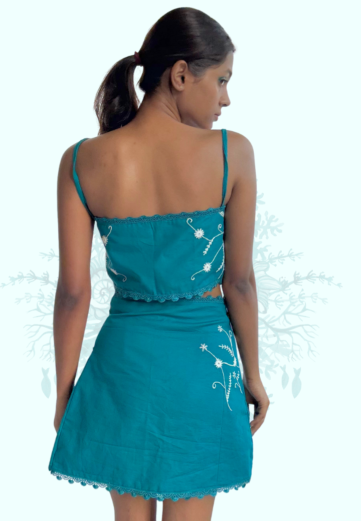 Salt & Stitch Tie-Up Co-ord Set - Teal