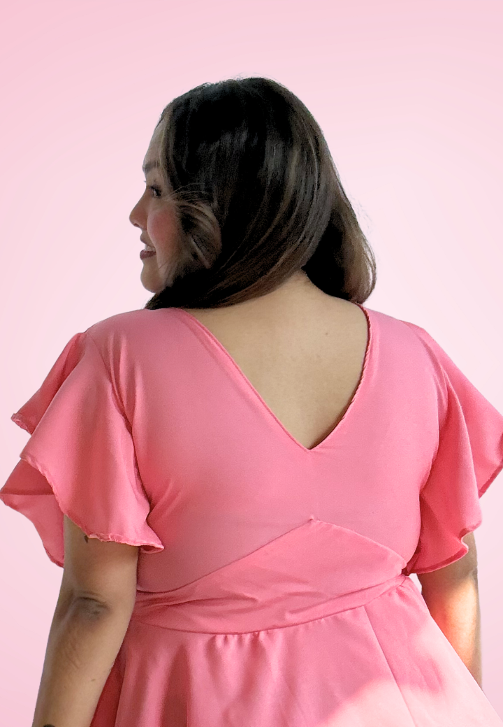 Mermaid's Lure Pink Flare Dress