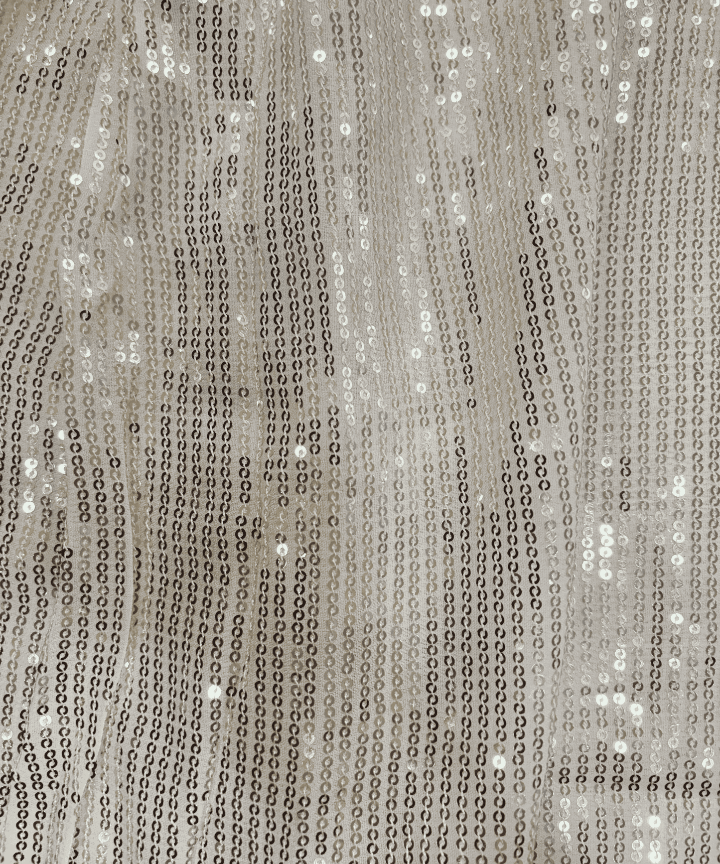 Cream All-Over Sequin Georgette