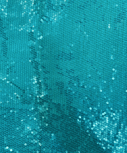Teal All-Over Sequin Georgette