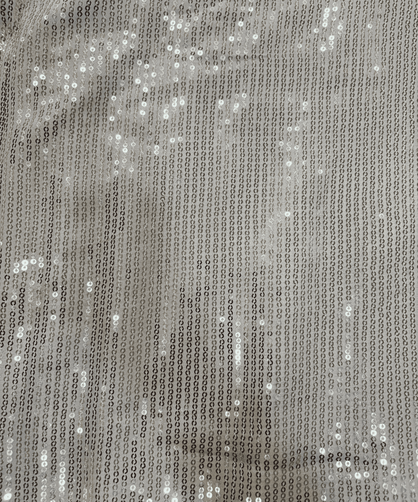Cream All-Over Sequin Georgette