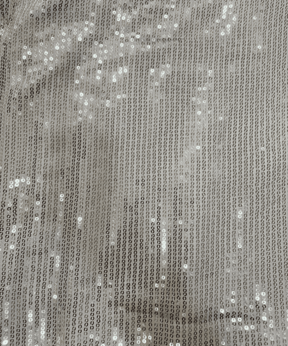 Cream All-Over Sequin Georgette
