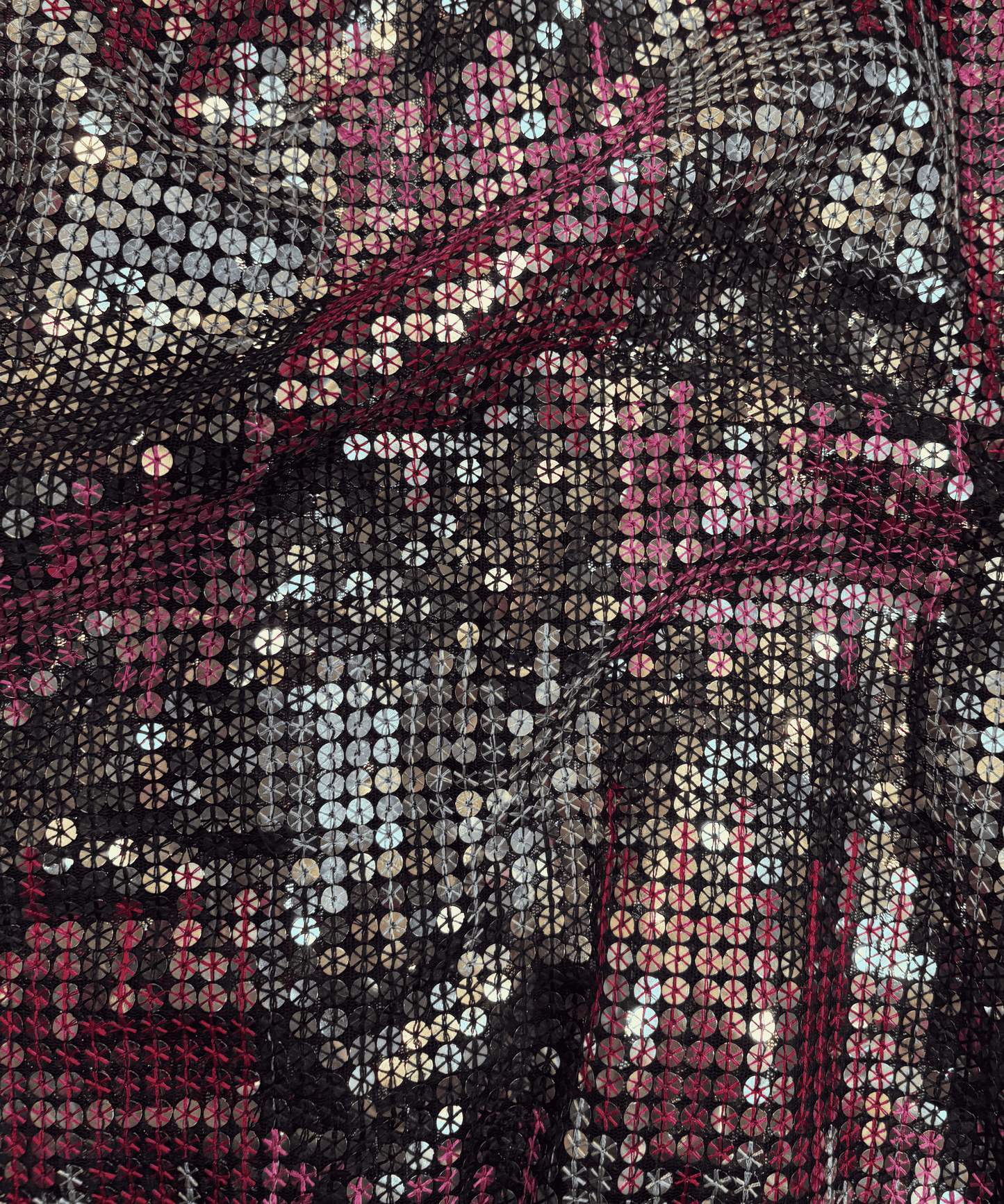 Multicolor Sequin Embellished Net