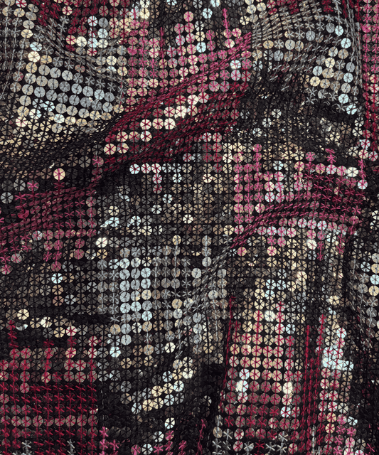 Multicolor Sequin Embellished Net
