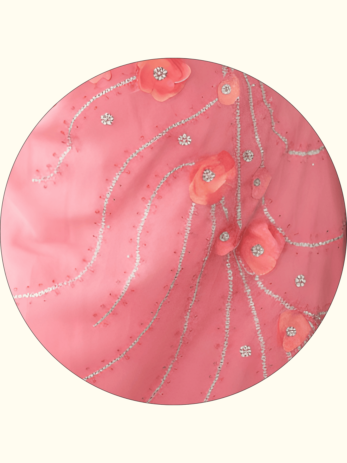 Coral Bloom Embroidered Maxi Dress