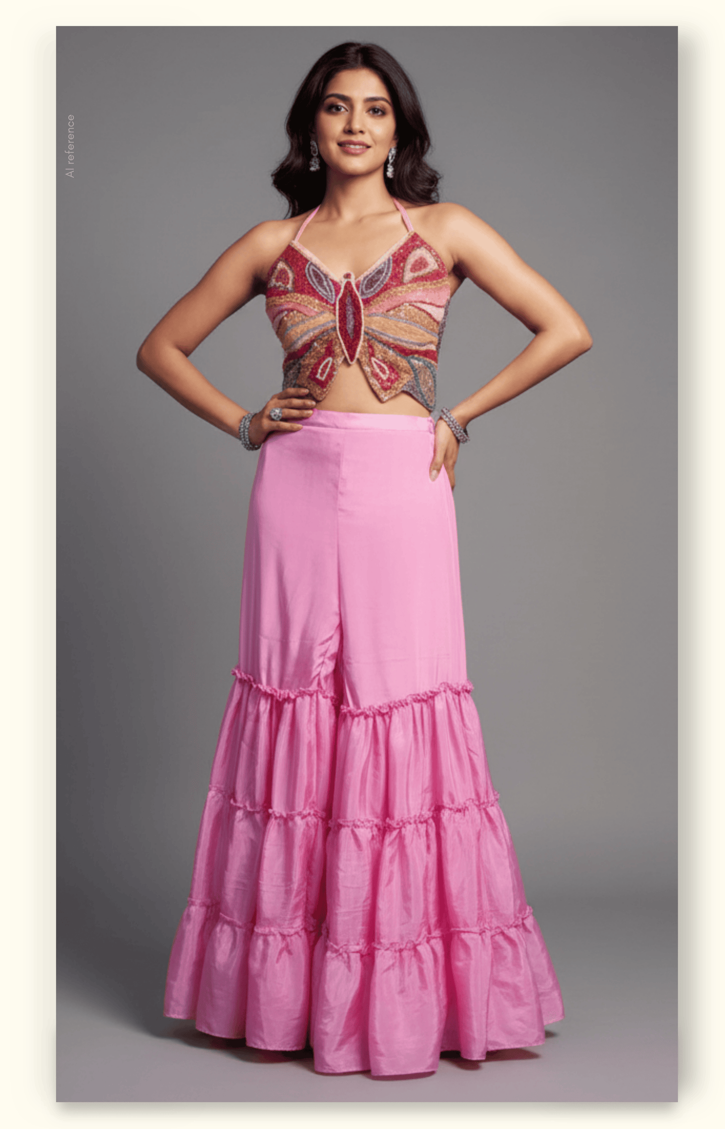 Embroidered Butterfly Bloom Co-ord Set