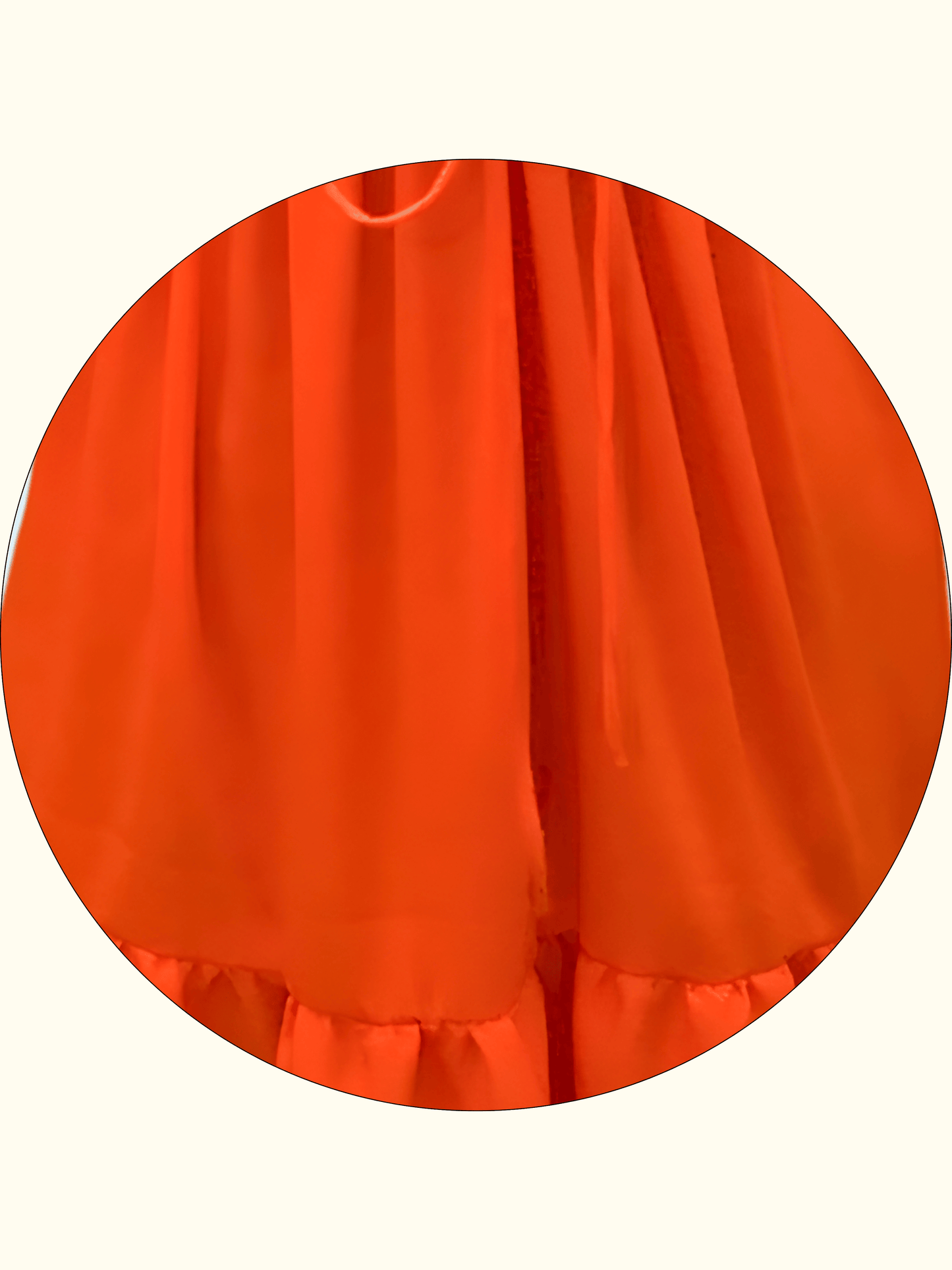 Tangerine Wave Crepe Midi Dress