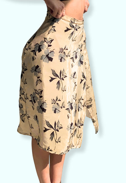 Silken Shadow Slit Skirt